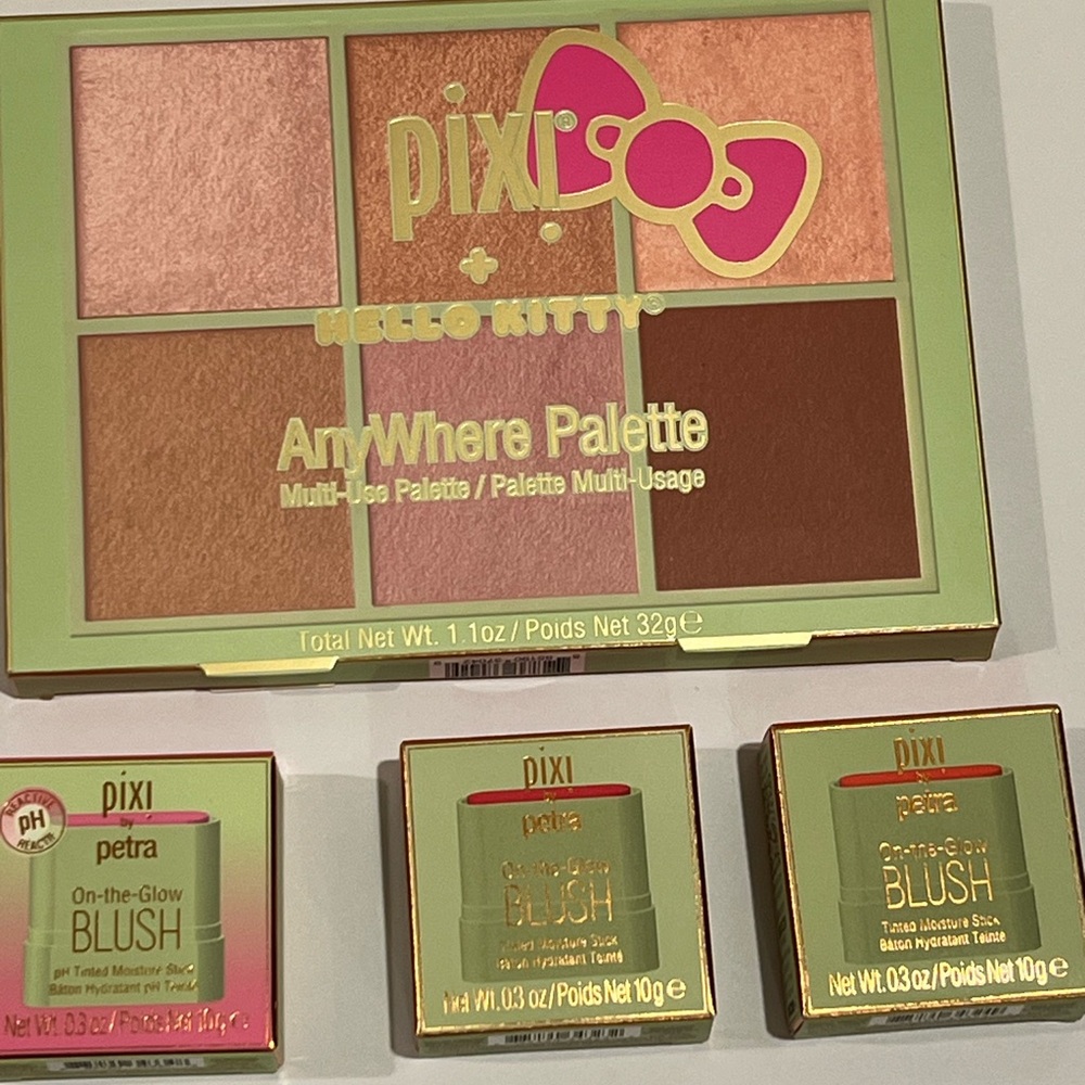 Pixi + Hello Kitty AmWhere Palette & Three Tinted Pixie Moisturizer Sticks